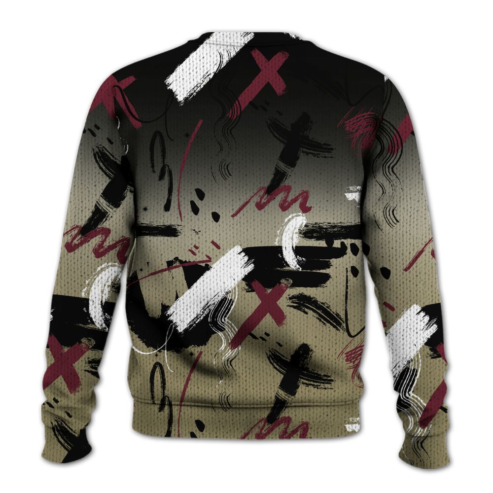 Knitted Sweater To Match Black Olive 7s - Money Hustle Grind Pray