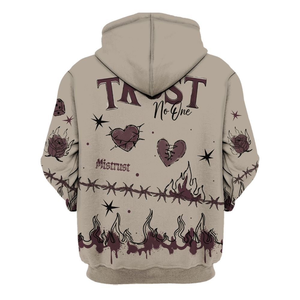 Hoodie To Match AMM Retro Phantom 4s - Trust No One Snake-Bite Doodle Crayon All Over Print