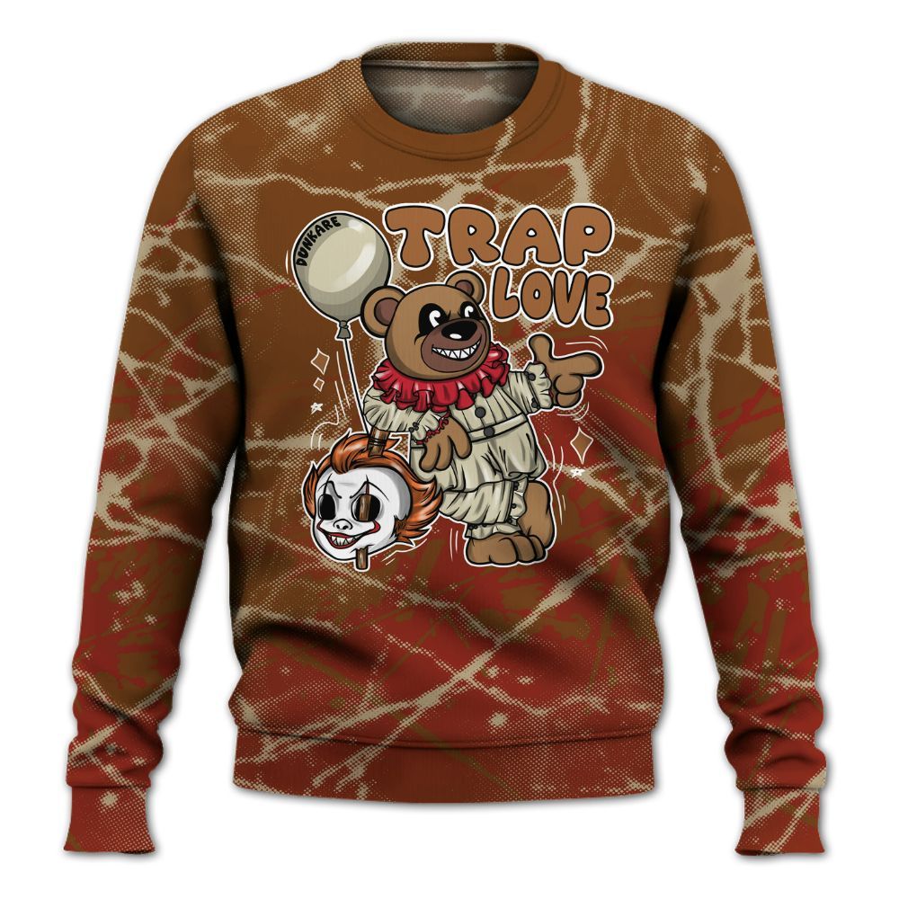 Sweatshirt To Match Archaeo Brown 5s - Trap Loves Bear Profound All Over Print