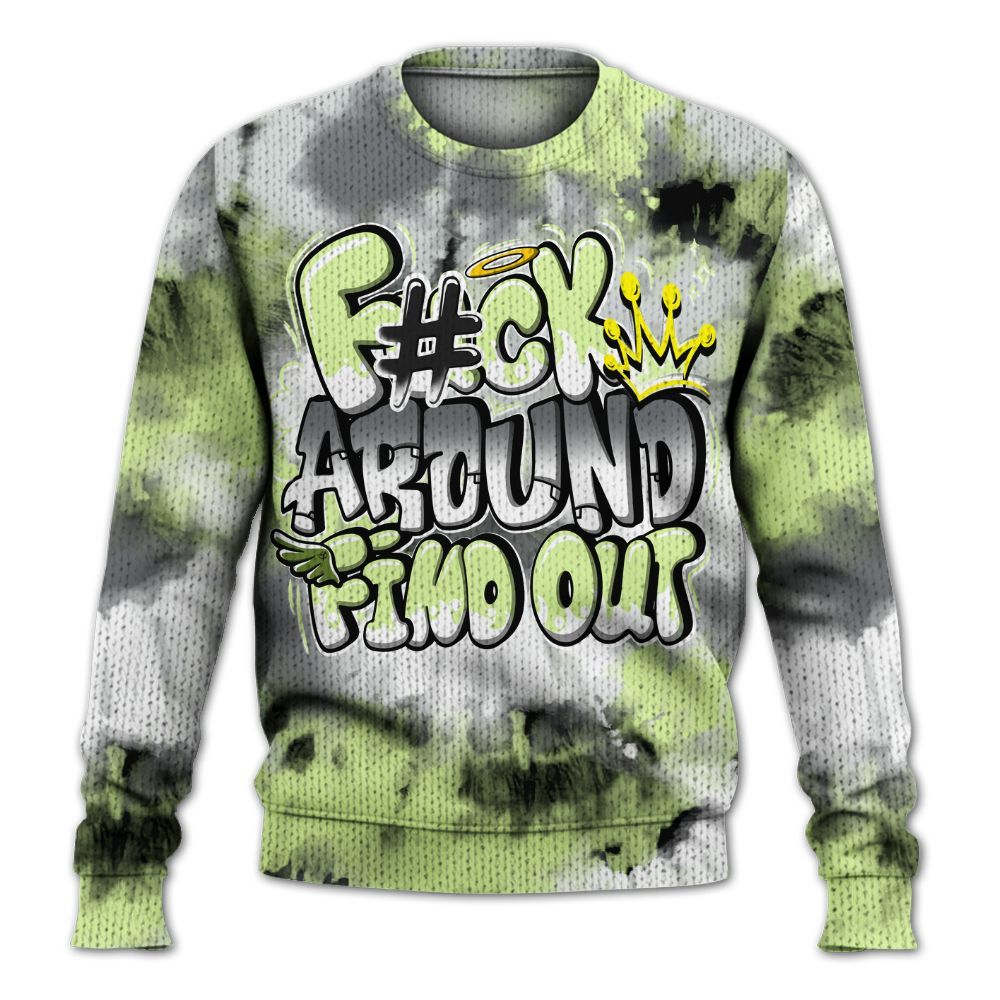 Knitted Sweater To Match Smoke Grey Volt TR 1s - Tie Dye FK Around Find Out