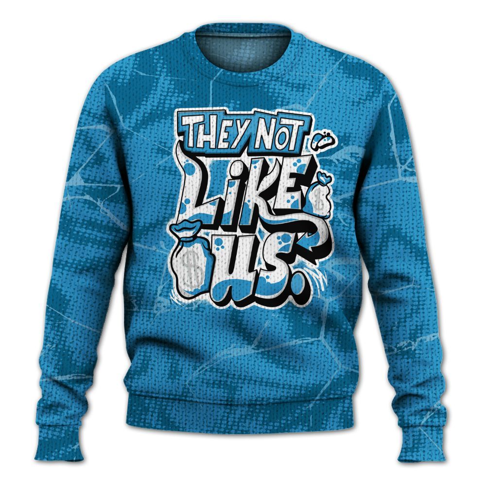 Knitted Sweater To Match Powder Blue 9s - Dislike Us Graphic