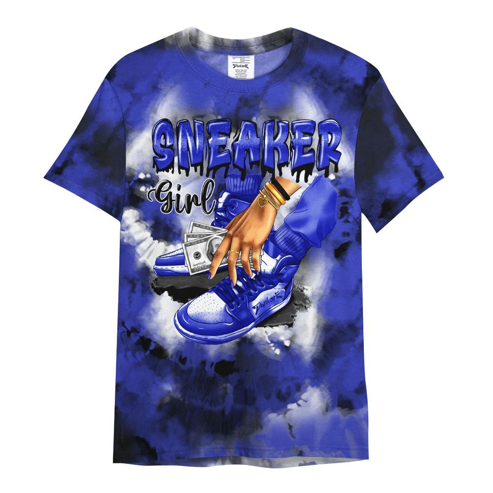 Shirt To Match Retro Black Concord 12s - SNEAKER Girl Money Drip Tie Dye All Over Print