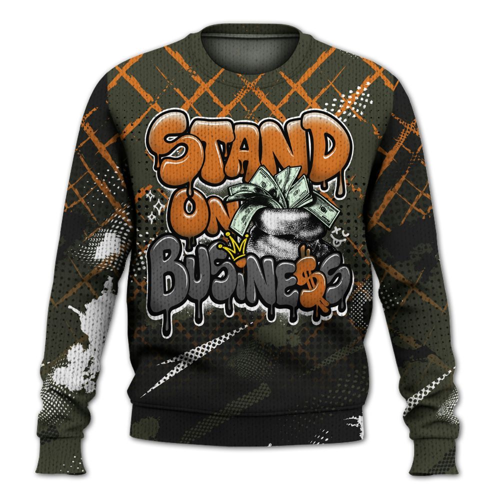 Sweater To Match Retro Undefeated 4s - Halftone Stand Business Dripping Graphic