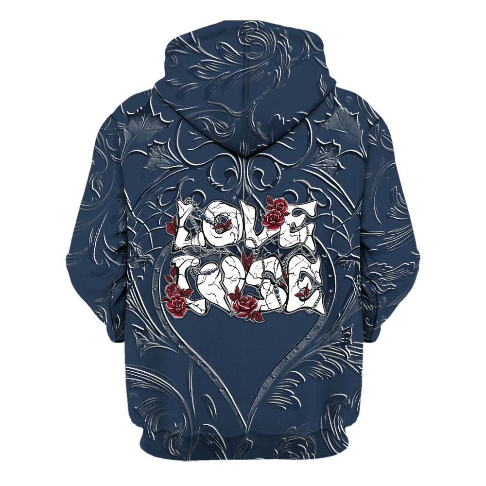 Hoodie To Match White Midnight Navy 6s - Loves Lose Gothic All Over Print