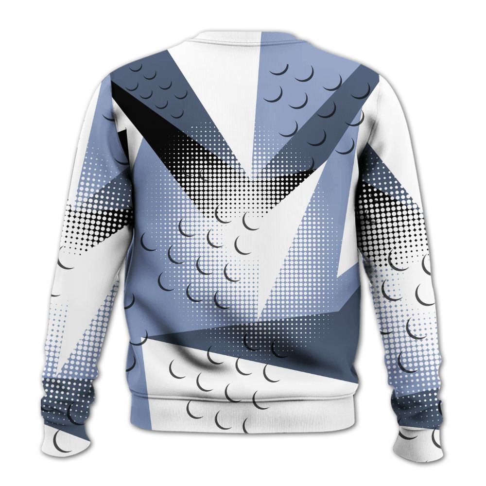 Sweatshirt To Match Retro Blue Grey 13s - Poly Custom Name Number 23 5s All Over Print