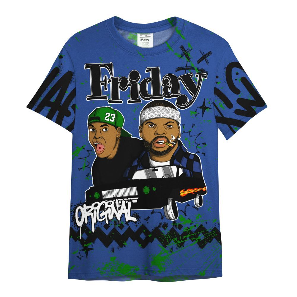 Shirt To Match Retro Hyper Royal 13s - Friday Sneaker Crayon All Over Print