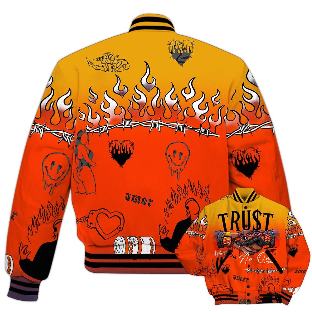 Varsity Jacket To Match J Balvin Rio 3s - Snake Trust No One Varsity Jacket Outfit 1505 NCT