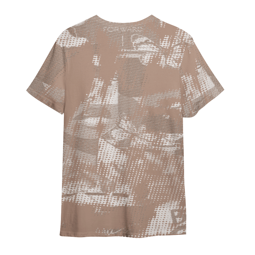 Shirt To Match OG Latte 1s - Black Sugarcream Unique Letter Pattern Shirt Unisex