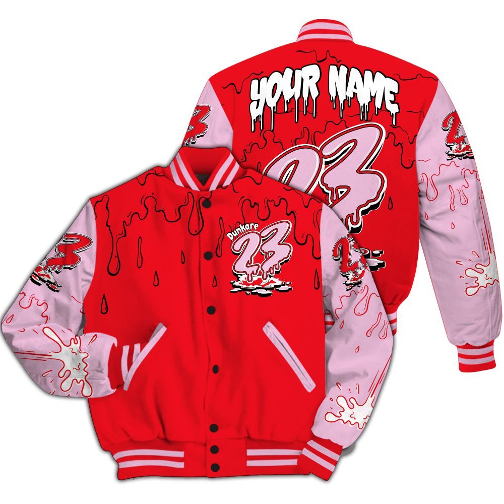 Varsity Jacket To Match Zoom Vomero 5 Valentine's Day 2025 - Custom Name 23 Drip All Over Print