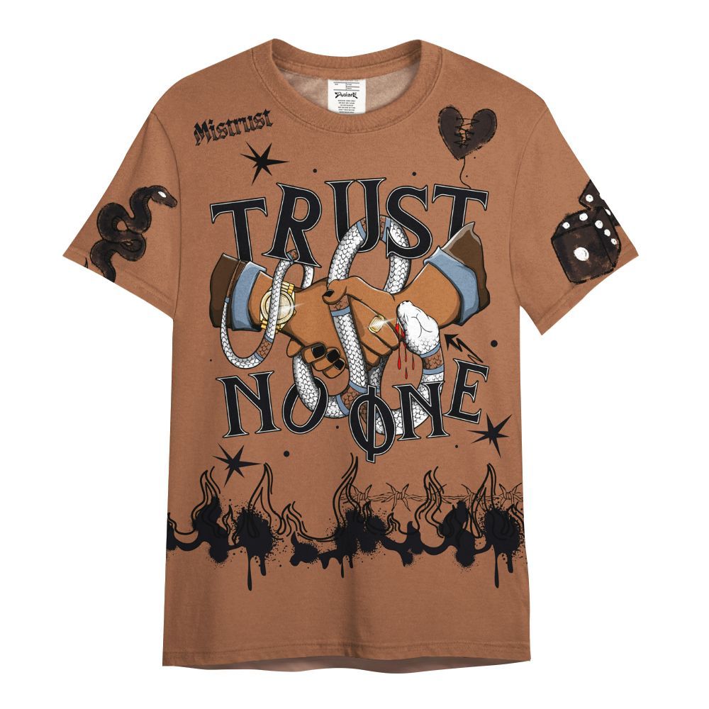 Shirt To Match Air Foamposite Metallic Copper - Trust No One Snake-Bite Doodle Crayon All Over Print