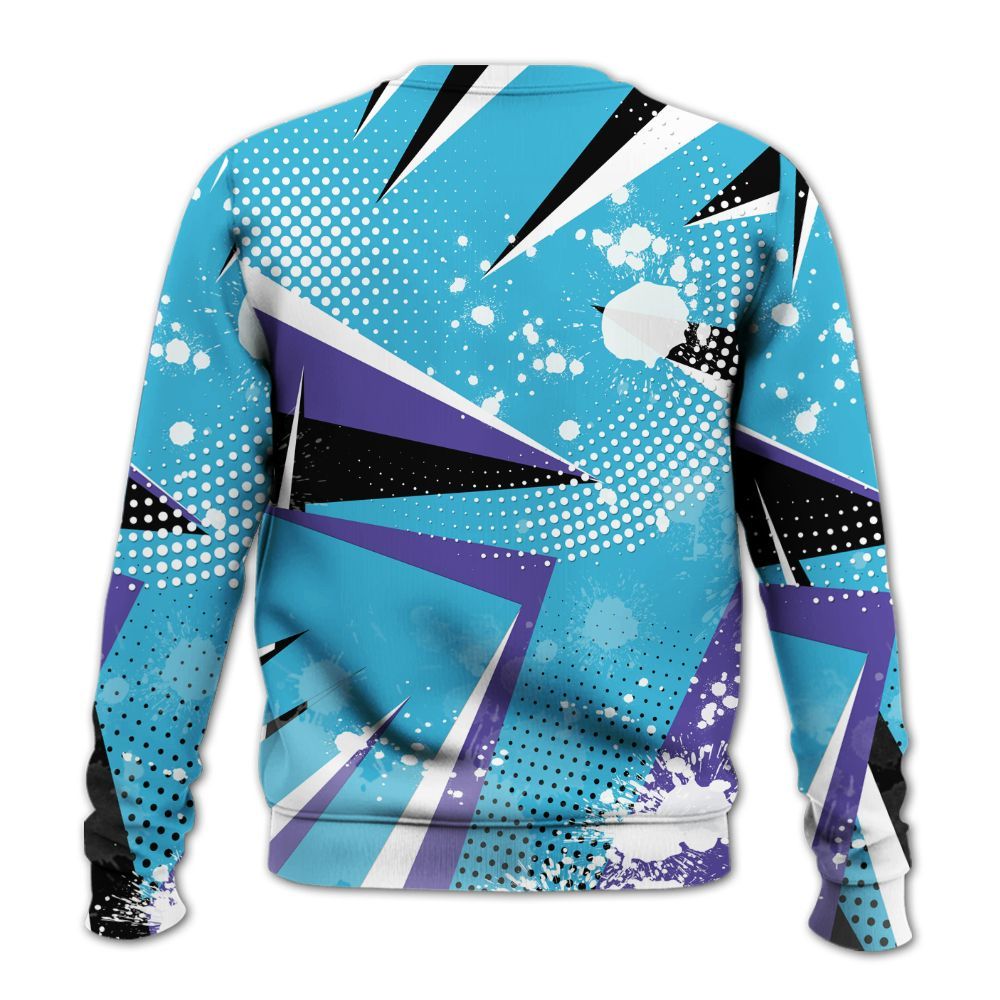 Sweatshirt To Match Retro Aqua 6s - Poly Trust No One Dripping All Over Print