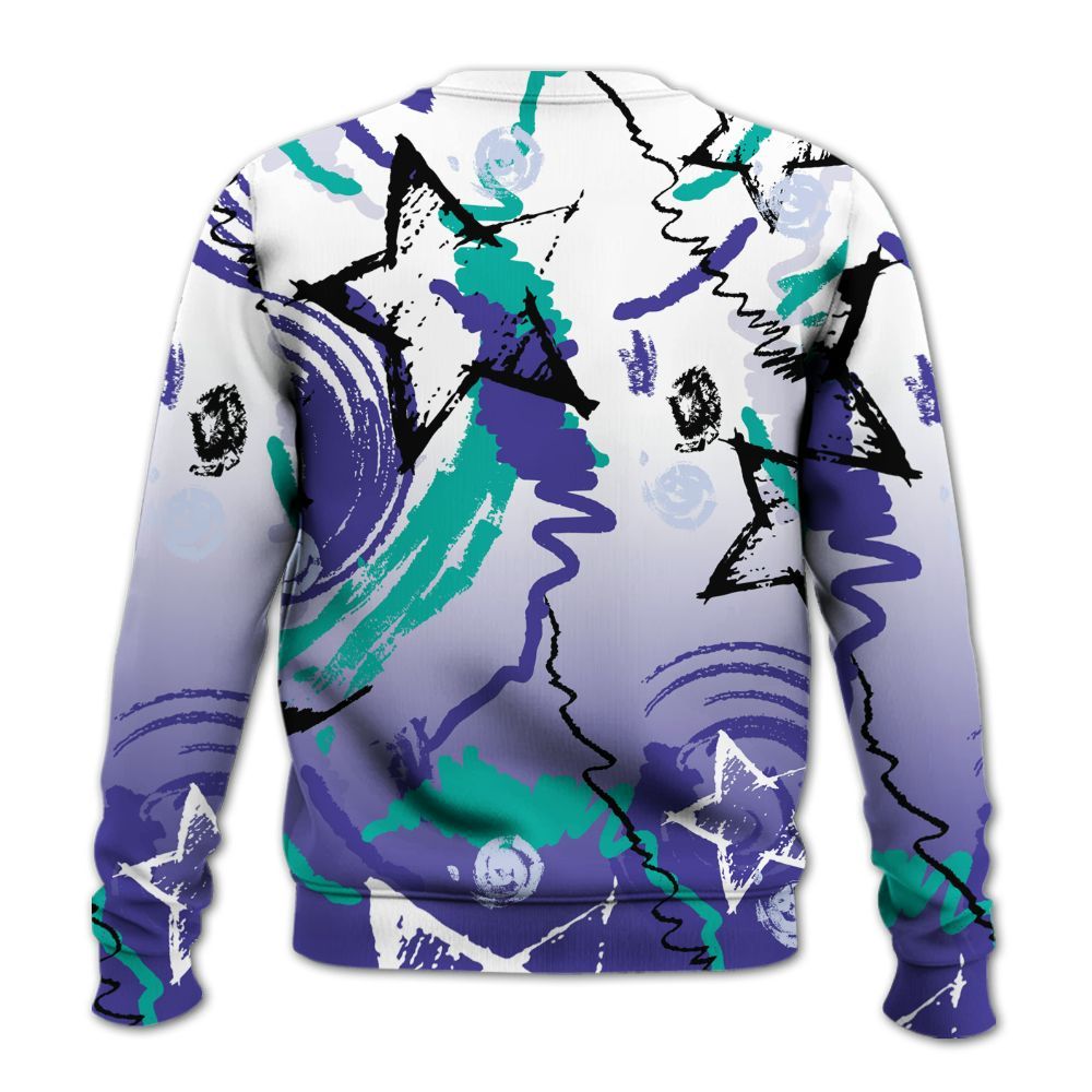 Sweatshirt To Match Retro Grape 5s - Grind Shine Later Drip All Over Print
