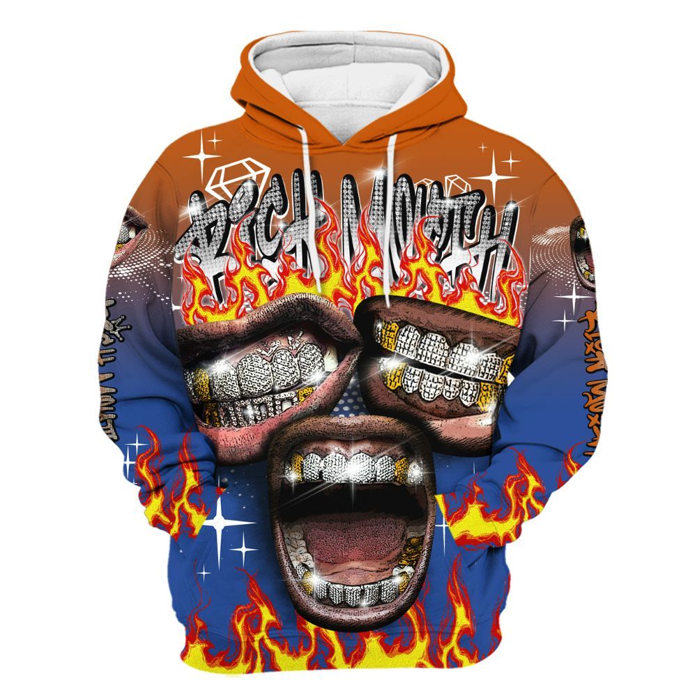 Hoodie To Match Palermo GS League - Rich Mouth Fire Rap Retro 90s All Over Print
