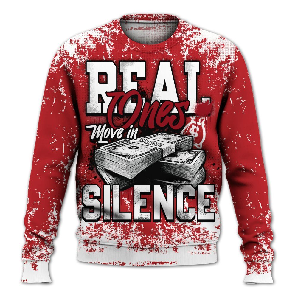 Sweatshirt To Match Retro Cherry 12s - Move In Silence Money Street Retro All Over Print