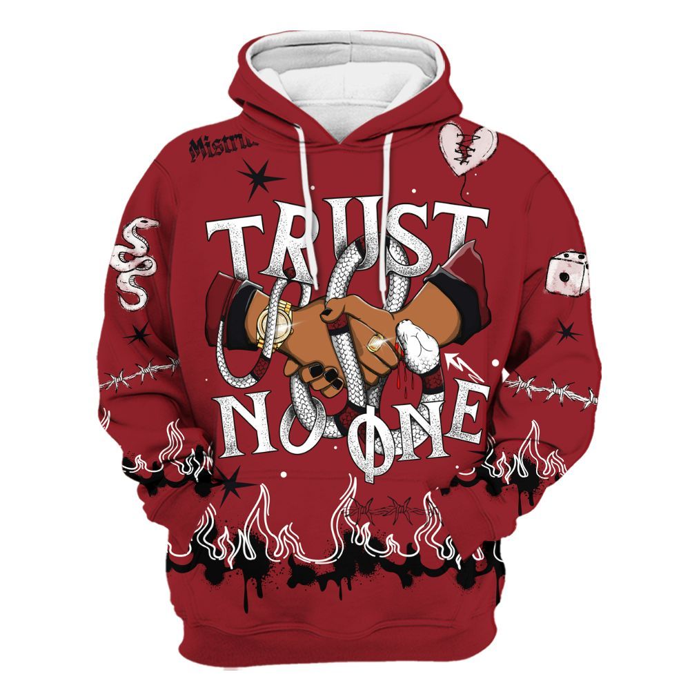 Hoodie To Match High Black Toe Reimagined 1s - Trust No One Snake-Bite Doodle Crayon All Over Print