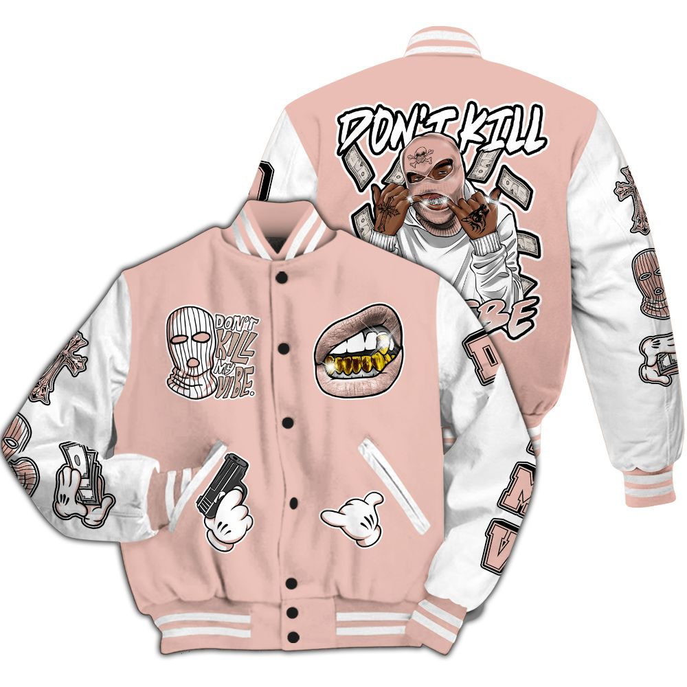 Varsity Jacket To Match Dunk Low Pink Velvet - Vibe.Unique All Over Print