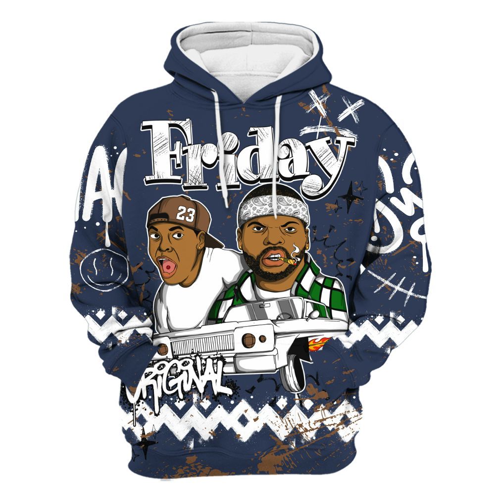 Hoodie To Match Midnight Navy 13s - Friday Sneaker Crayon All Over Print