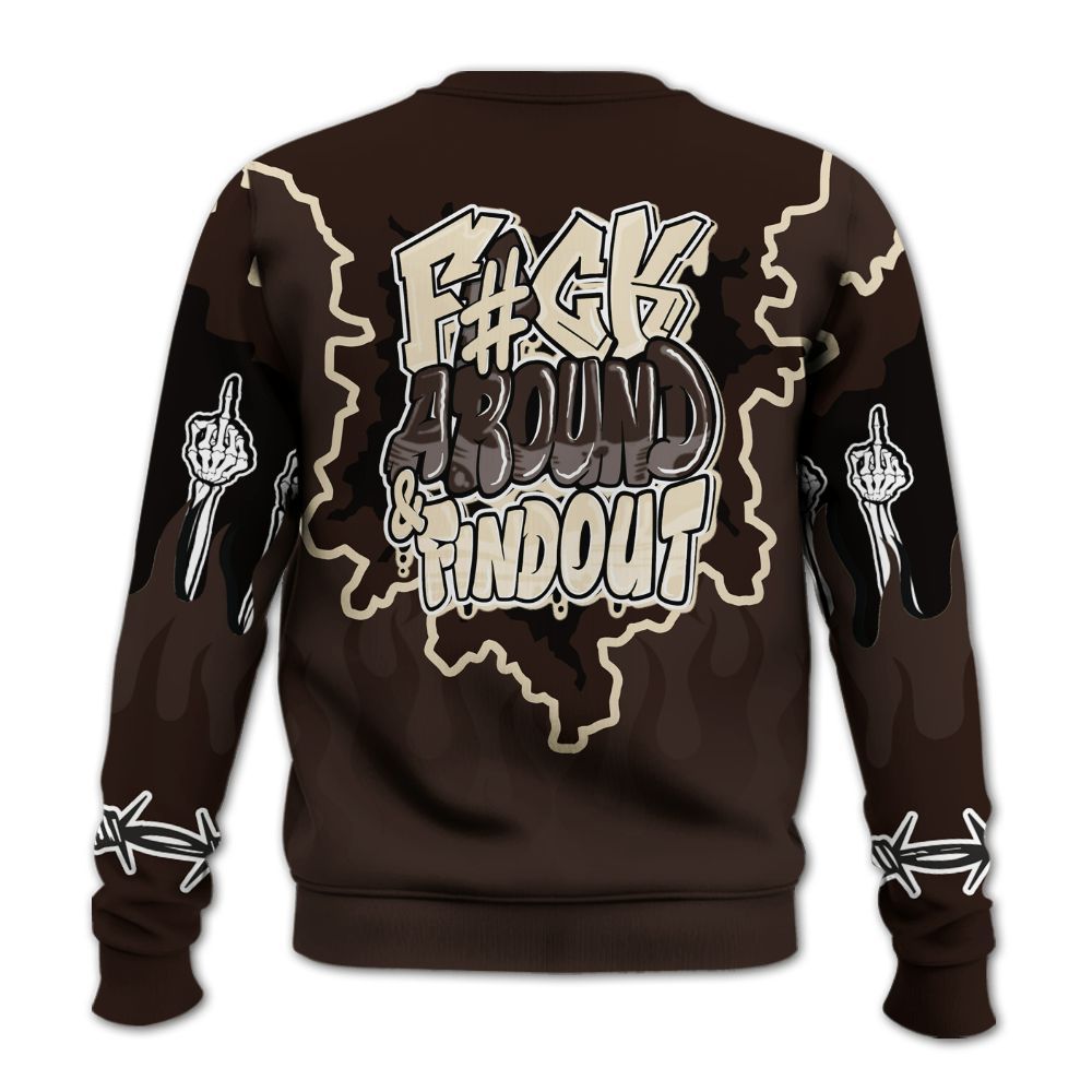 Sweatshirt To Match 2025 Retro Earth 5s - F Around Find Out Graphic Trapped All Over Print