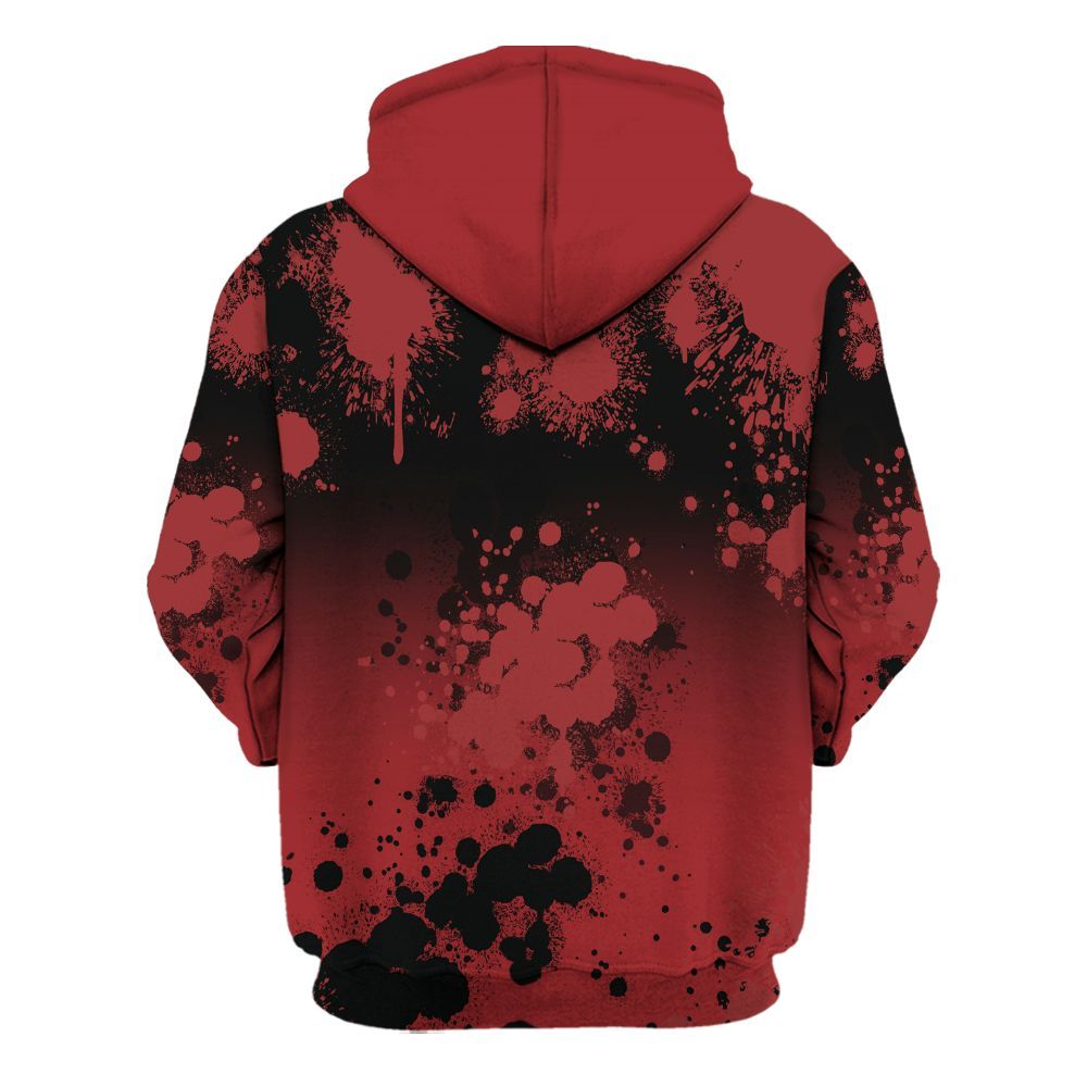 Hoodie To Match Alternate Flu Game 12s - God Blessed Ink Drip All Over Print