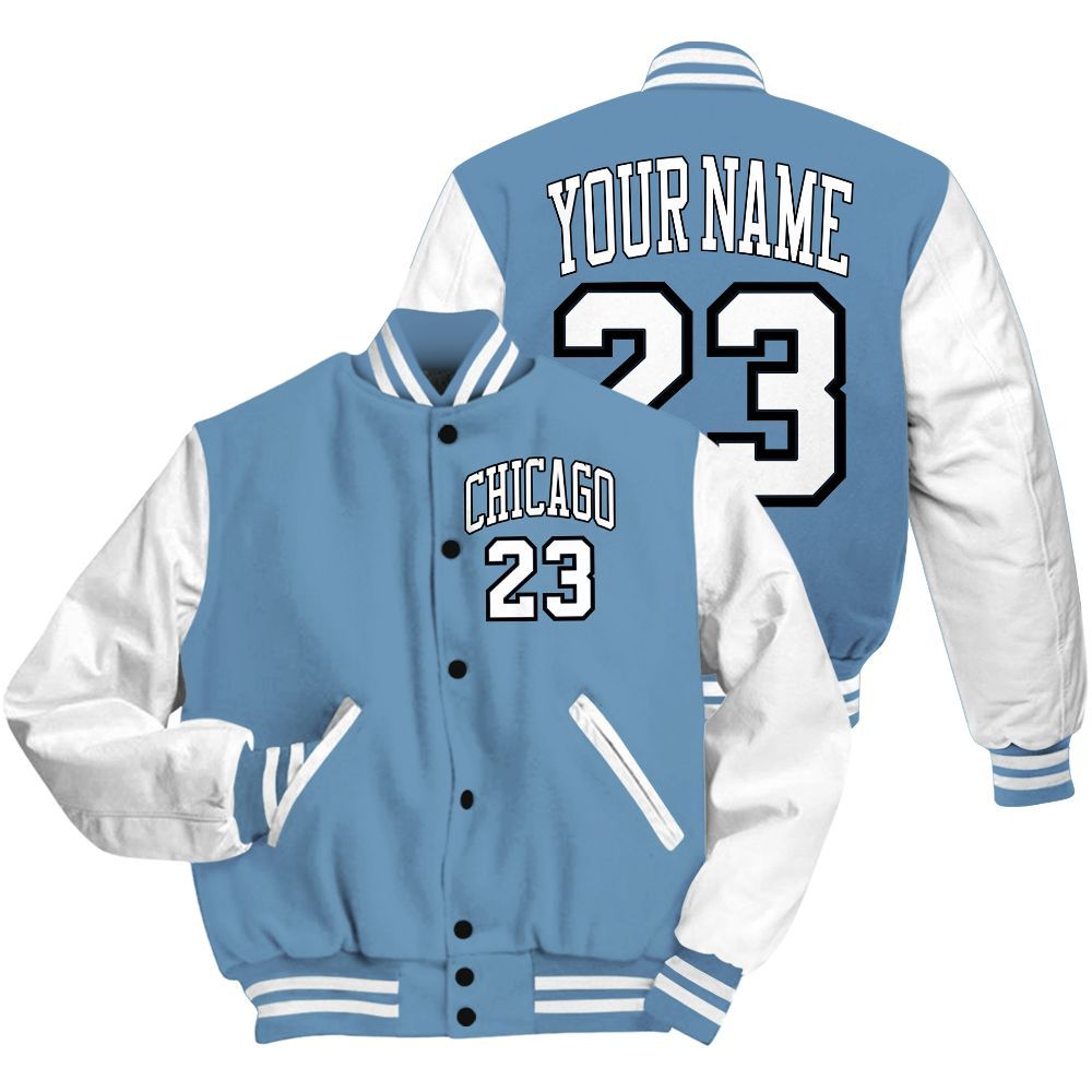Varsity Jacket To Match High OG First In Flight 1s - Custom Name Chicago 23 All Over Print