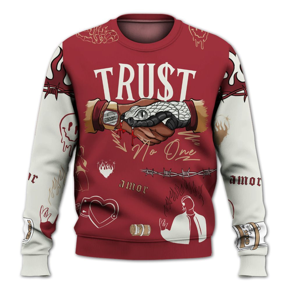 Sweatshirt To Match Chicago 2025 40s Shirt, Snake Trust No One All Over Print