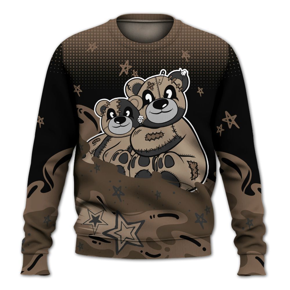 Sweatshirt To Match Dark Mocha Jack - Sincere Fondness Bear Stars All Over Print
