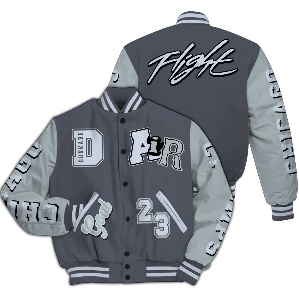 Varsity Jacket To Match Retro Wolf Grey 5s - AIR Number 23 GOAT All Over Print