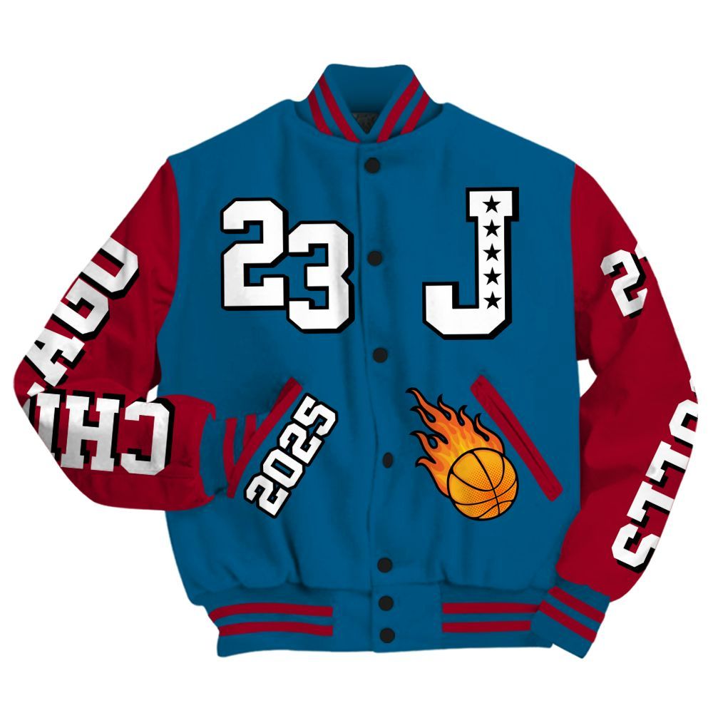 Varsity Jacket To Match GS Messy Room 4s - Chicago 23 Basketball All Over Print