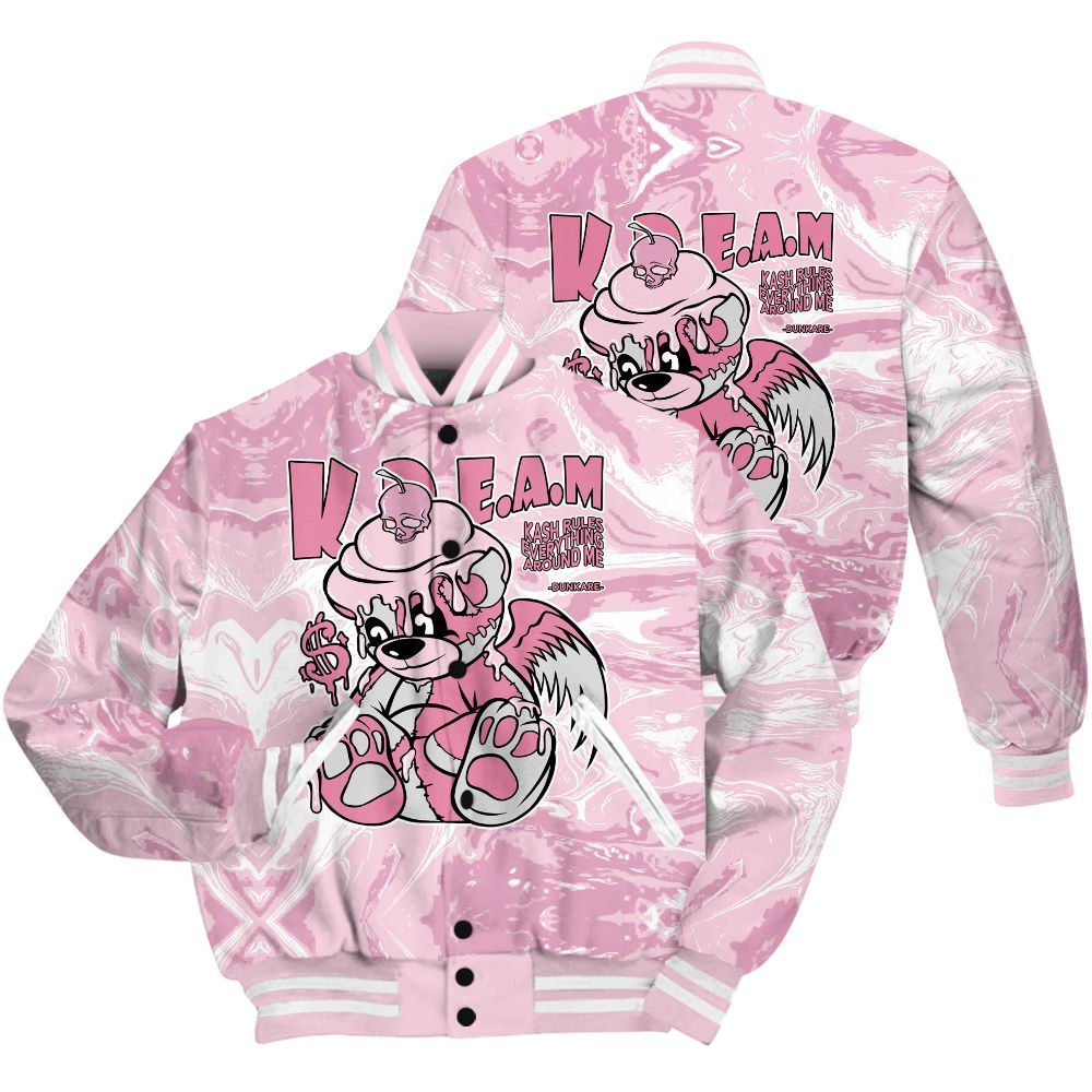 Varsity Jacket To Match Orchid 4s Shirt - Loot Bear Liquid All Over Print
