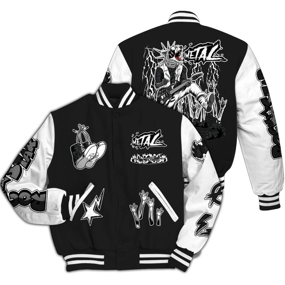 Varsity Jacket To Match Black Cat 3s - Punk Rock Raccoon All Over Print