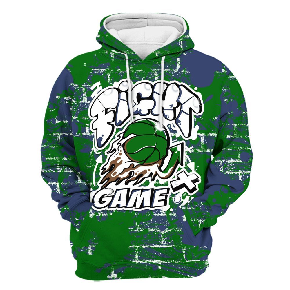 Hoodie To Match Midnight Navy 13s - Fighter Games Graphic Street Art All Over Print