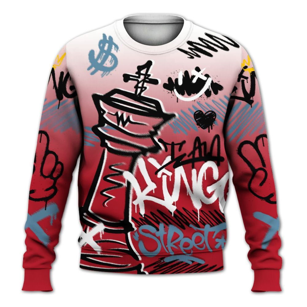 Sweatshirt To Match Retro Raging Bull 5s - Street King Chess Streetwear All Over Print