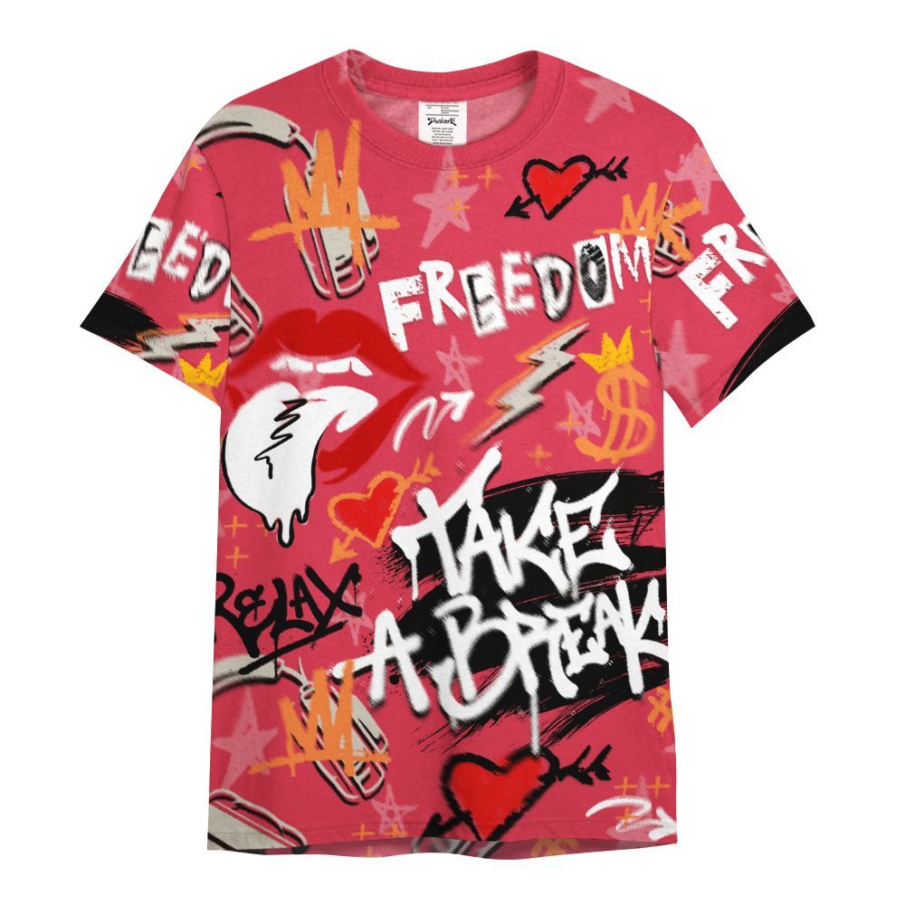 Shirt To Match Air Max Portal Bright Ceramic - Take Break Freedom Graffiti Streetwear All Over Print