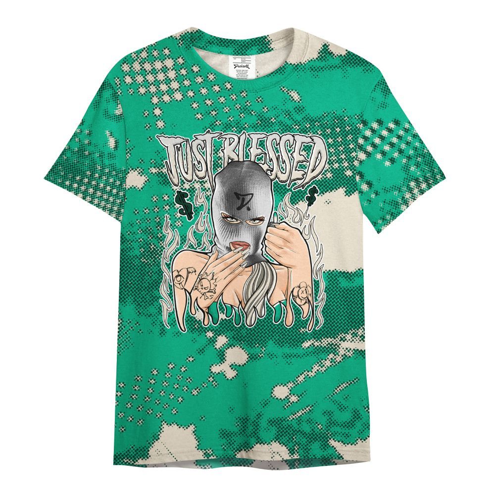 Shirt To Match Oxidized Green 4s - Blessed!! Smoke Dot All Over Print