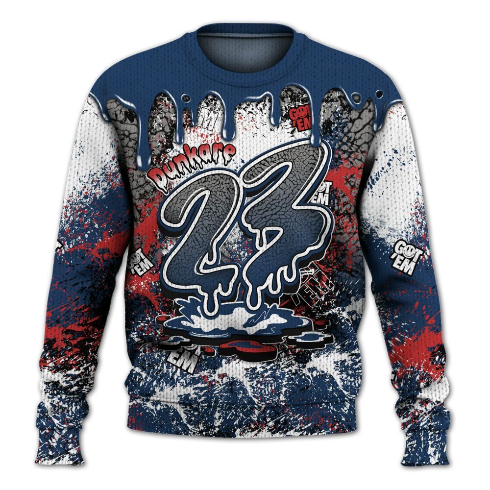 Knitted Sweater To Match SP Sport Royal 3s - Dripping 23 Drip