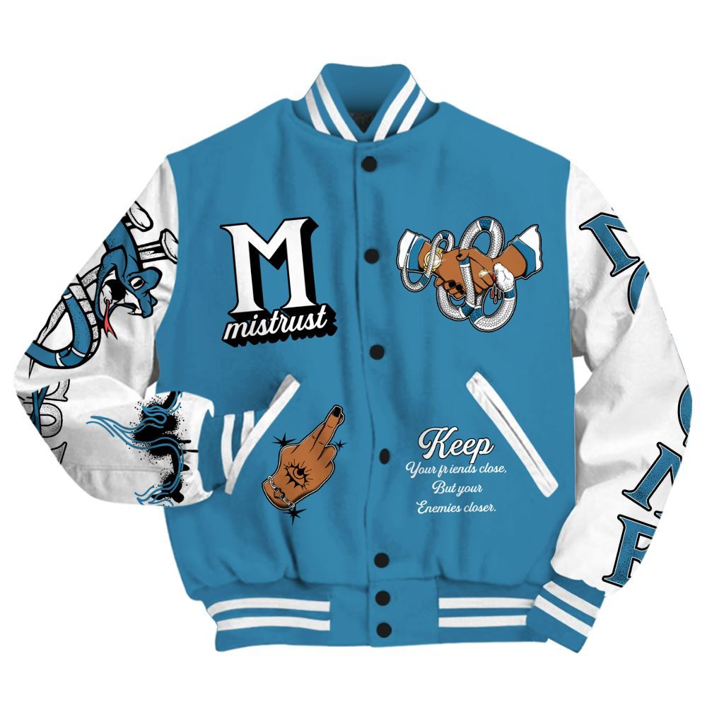 Varsity Jacket To Match High OG UNC Reimagined 1s Shirt, Trust No One Snake-Bite Street Style All Over Print