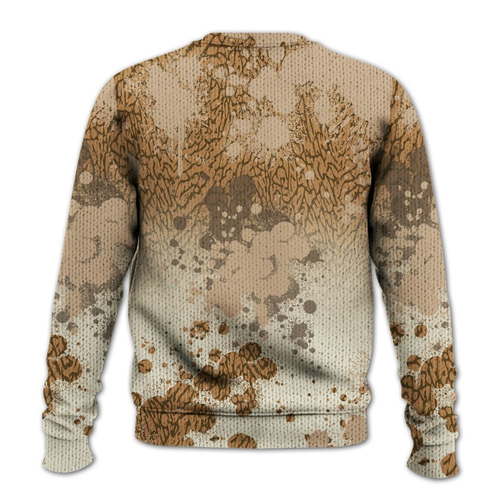 Knitted Sweater To Match Orewood Brown 3s - Trust No One Scary