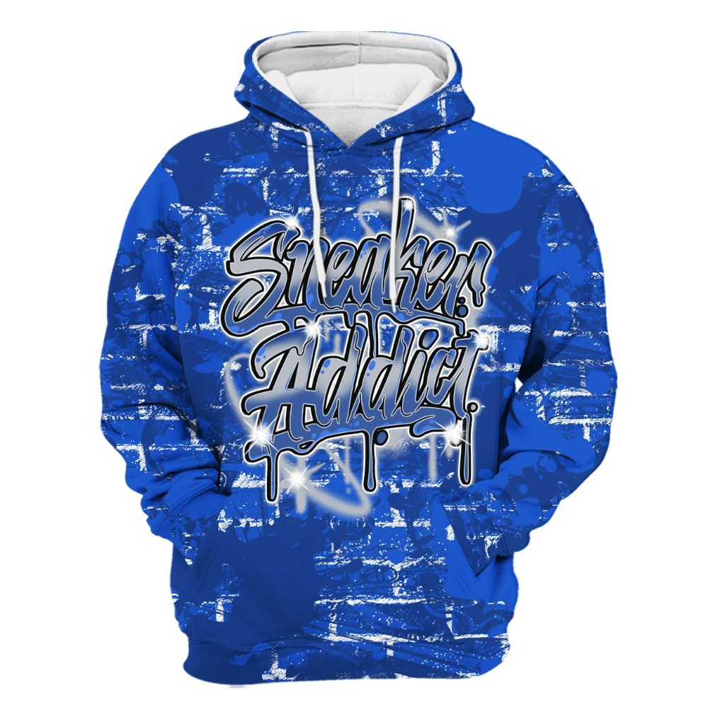 Hoodie To Match Air Foamposite One Royal - Addiction Sneakers Graphic Street Art All Over Print