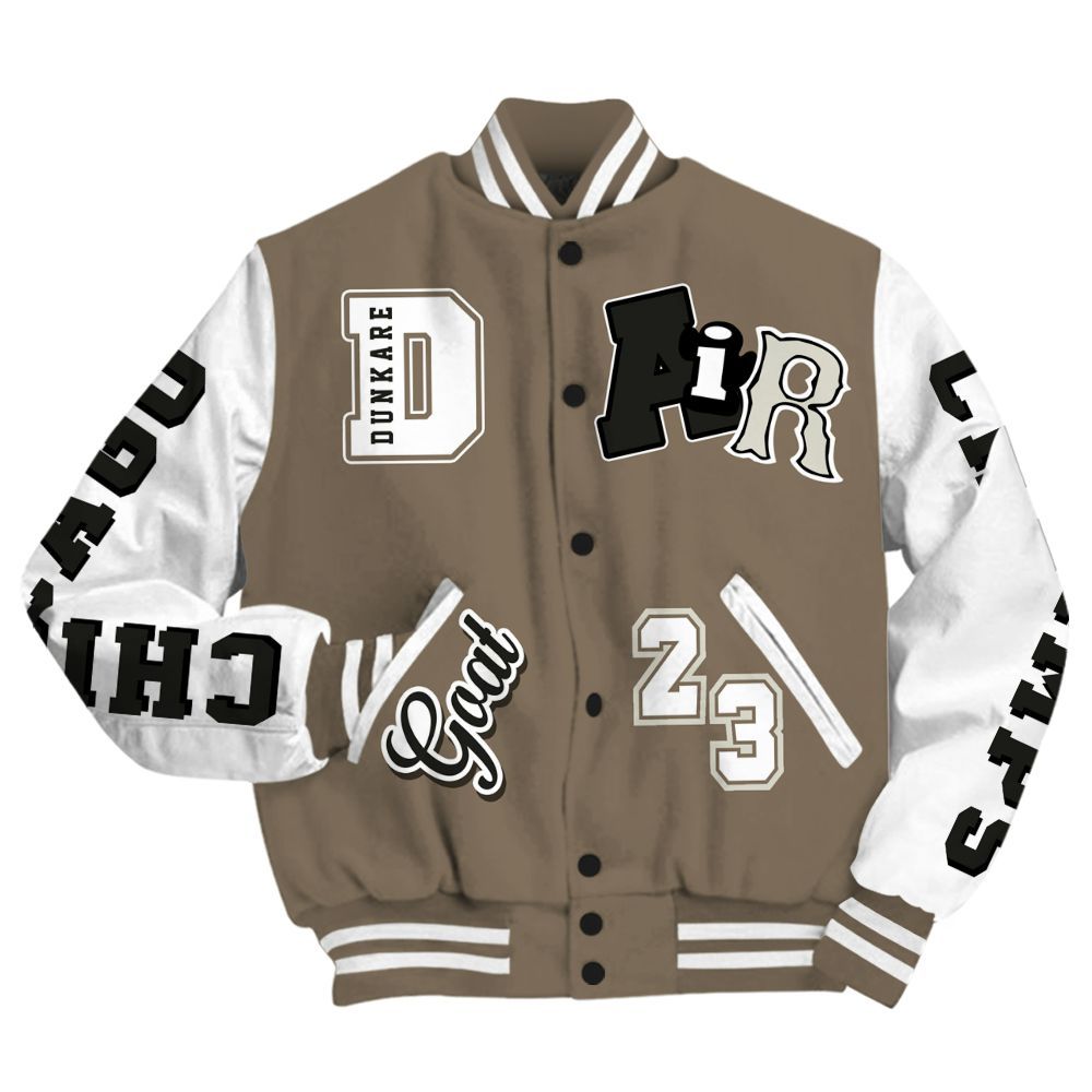 Varsity Jacket To Match Low OG Dark Mocha 1s - AIR Number 23 GOAT All Over Print