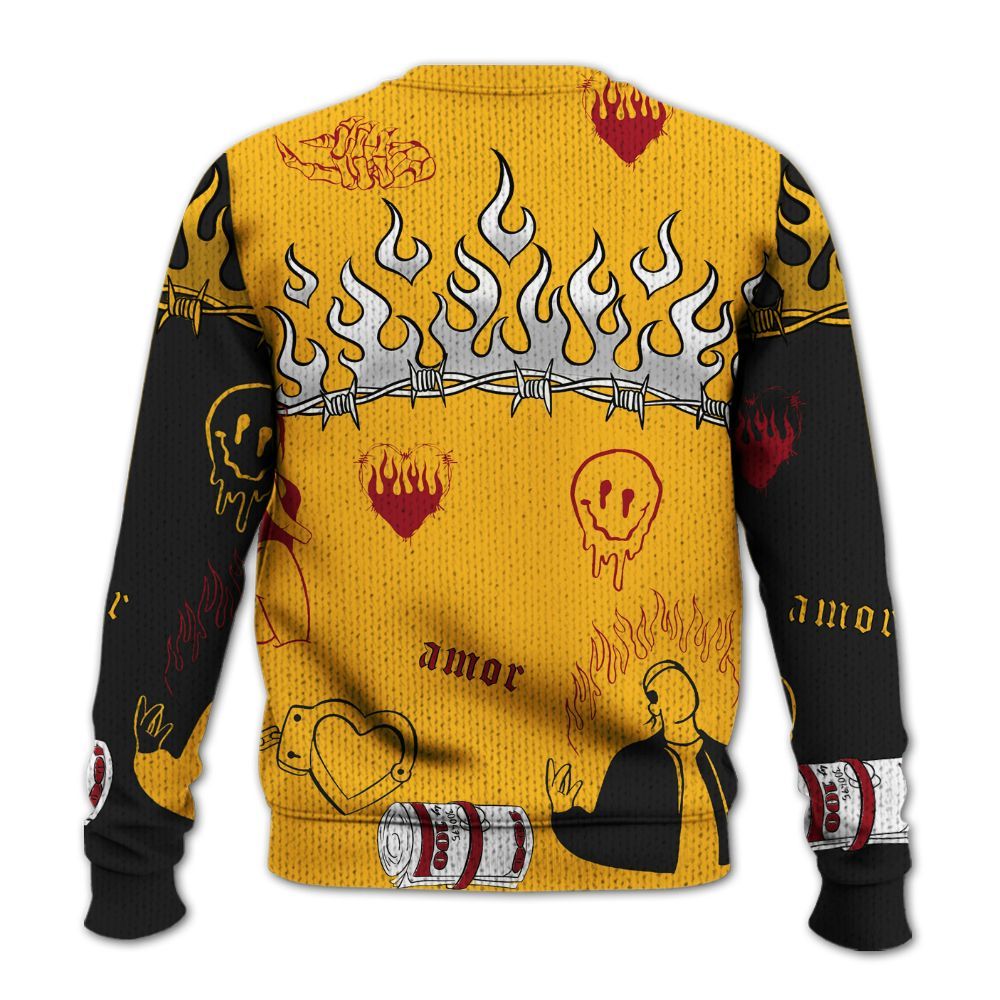 Sweater To Match White Taxi 12s Shirt, Snake Trust No One Graphic