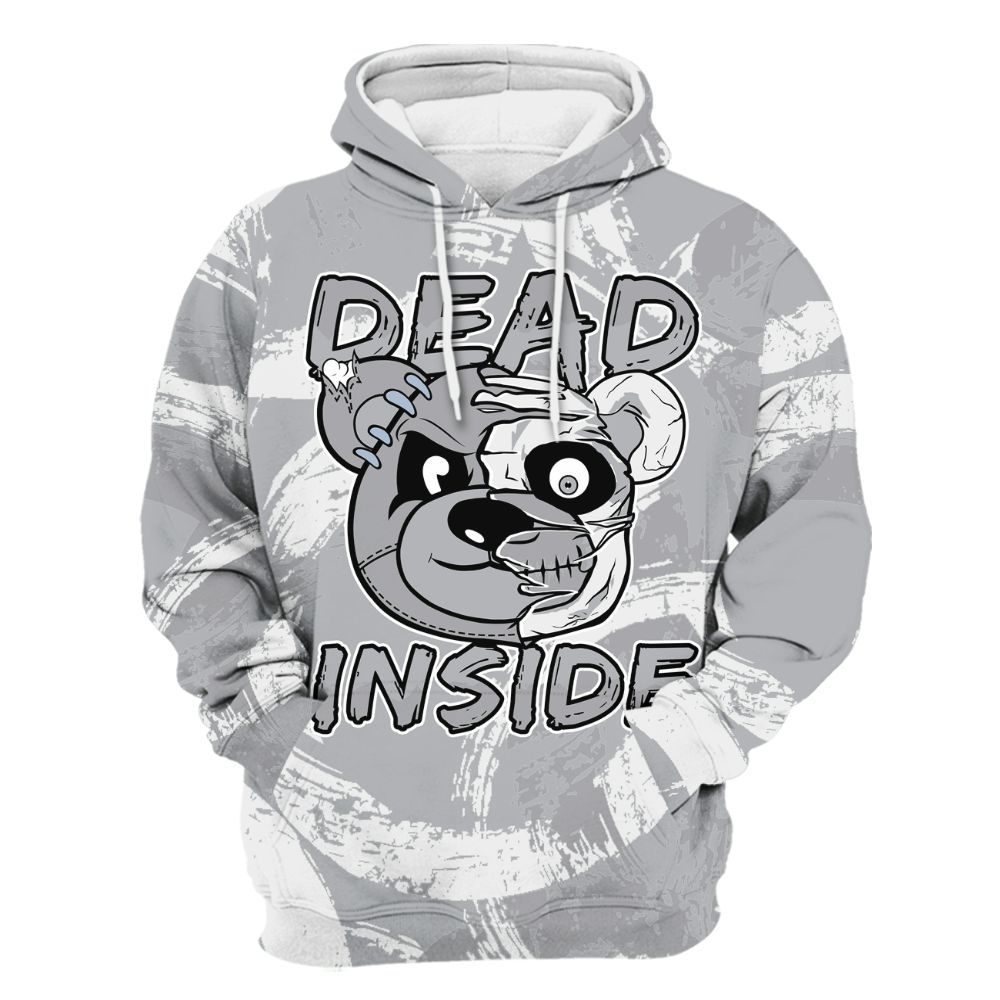 Hoodie To Match Low OG Wolf Grey 1s - Lifeless Bear Circle Slpash All Over Print