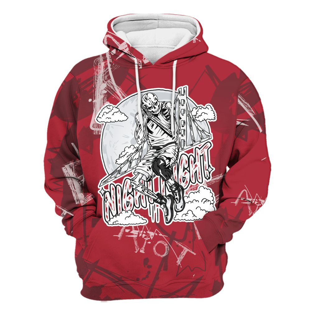 Hoodie To Match Black Toe 14s - Seeya Skeleton Messyz All Over Print