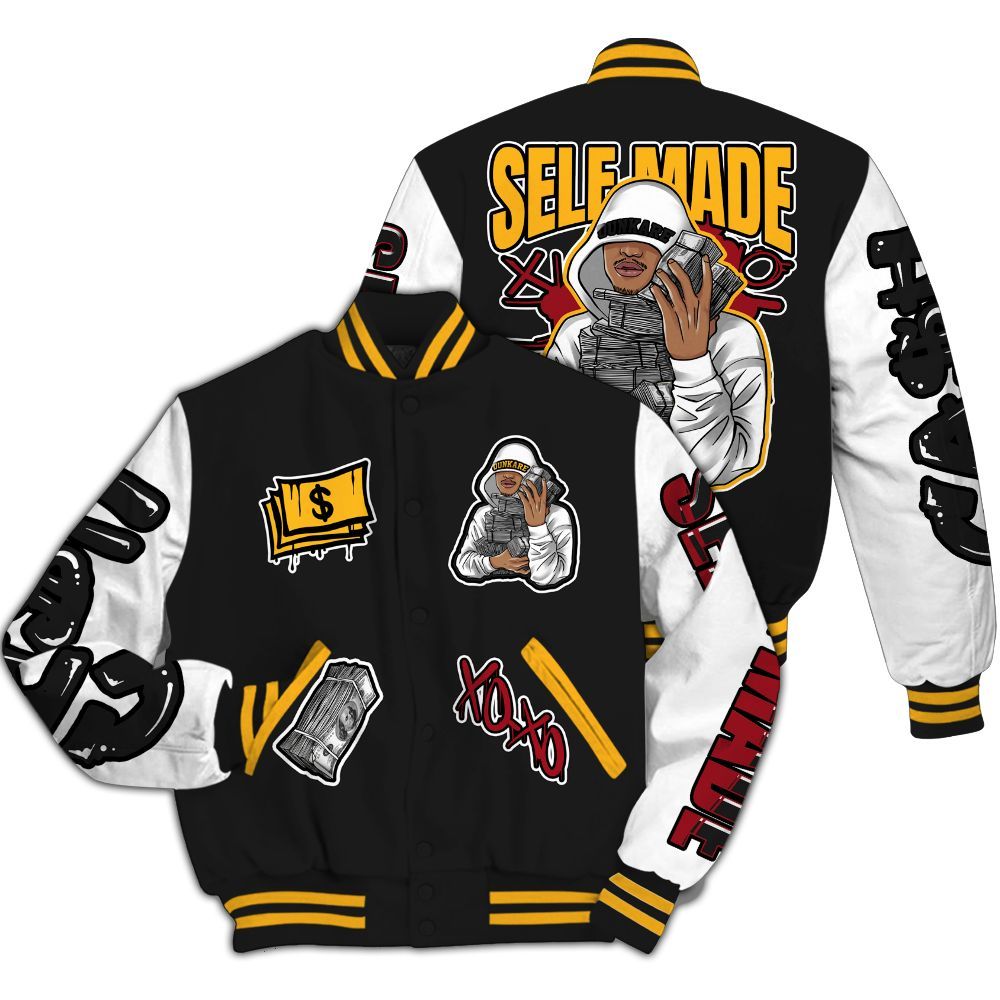 Varsity Jacket To Match White Taxi 12s - Selfmade Unique All Over Print