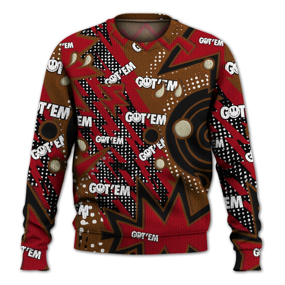 Knitted Sweater To Match Archaeo Brown 5s - Retro Vintage 90s