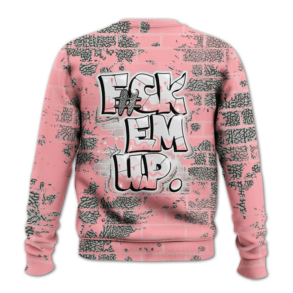 Sweatshirt To Match Retro Wings 3s - F#ck Em Graphic Brick Art All Over Print