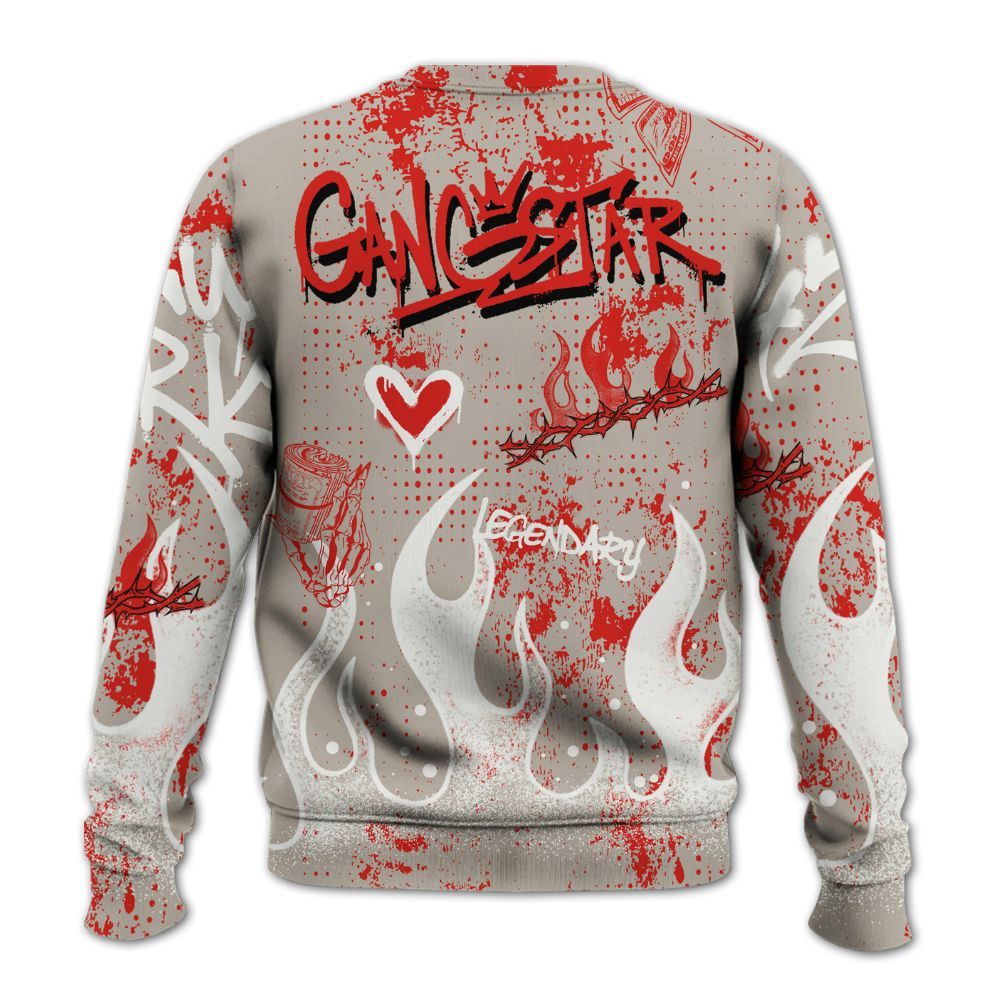 Sweatshirt To Match Low OG Phantom 1s - Lucky Money Paid In Full Graffiti All Over Print