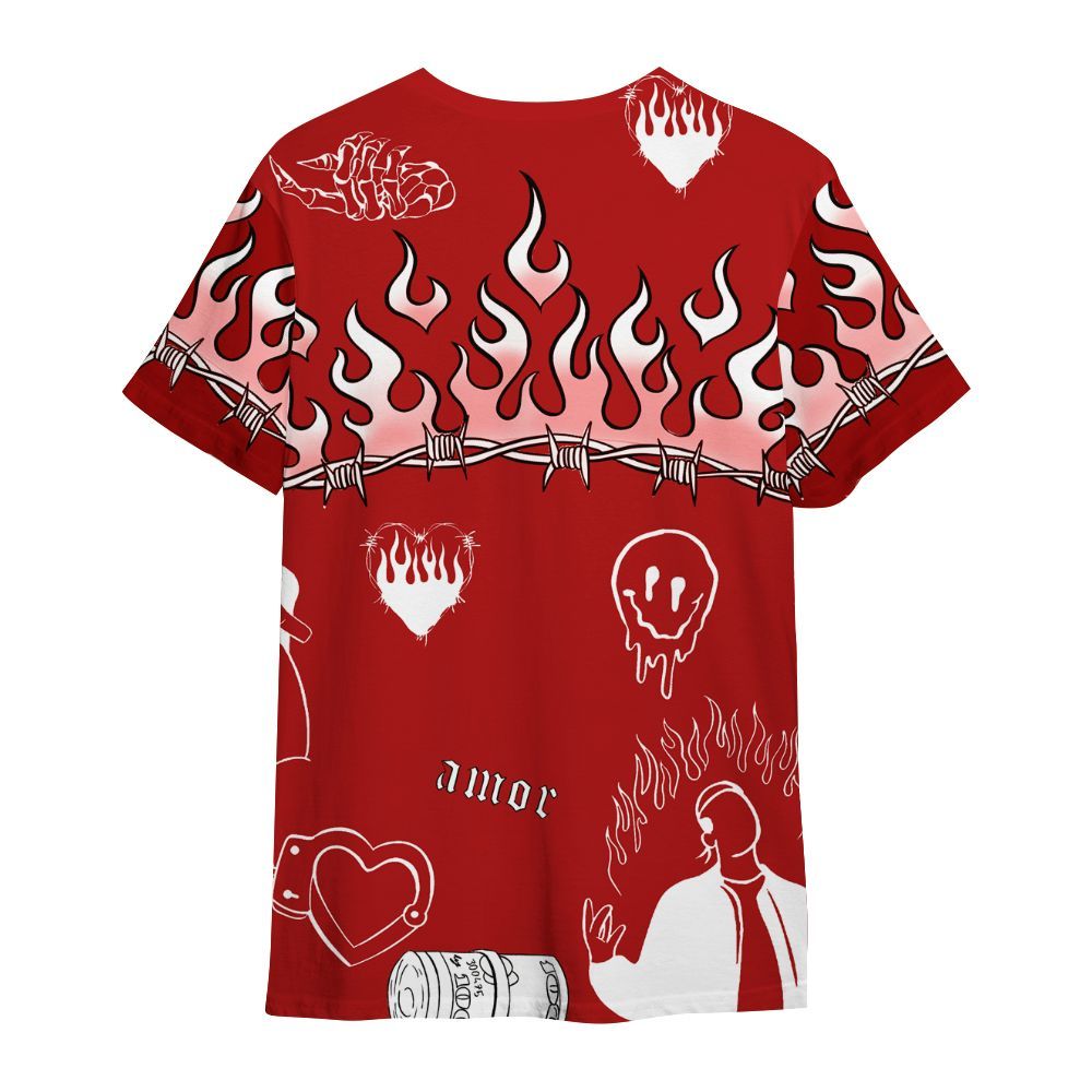 Shirt To Match Low Terror White University Red 1s - Snake Trust No One All Over Print