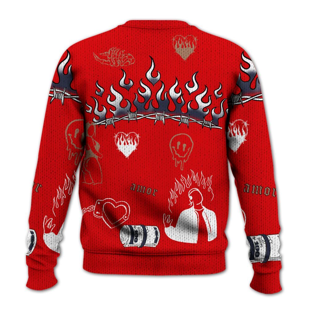 Knitted Sweater To Match Low OG Howard Bison 1s, Snake Trust No One