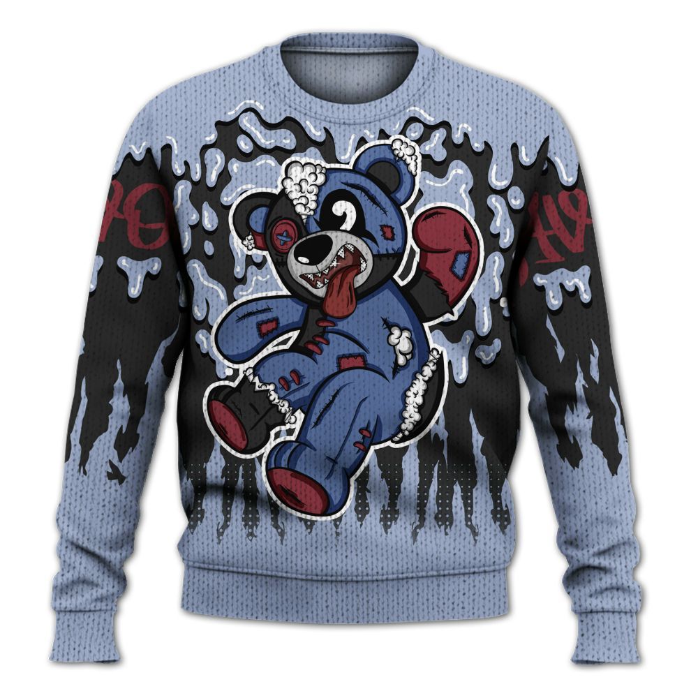 Knitted Sweater To Match Black Metallic 5s - Havok Bear Dripping
