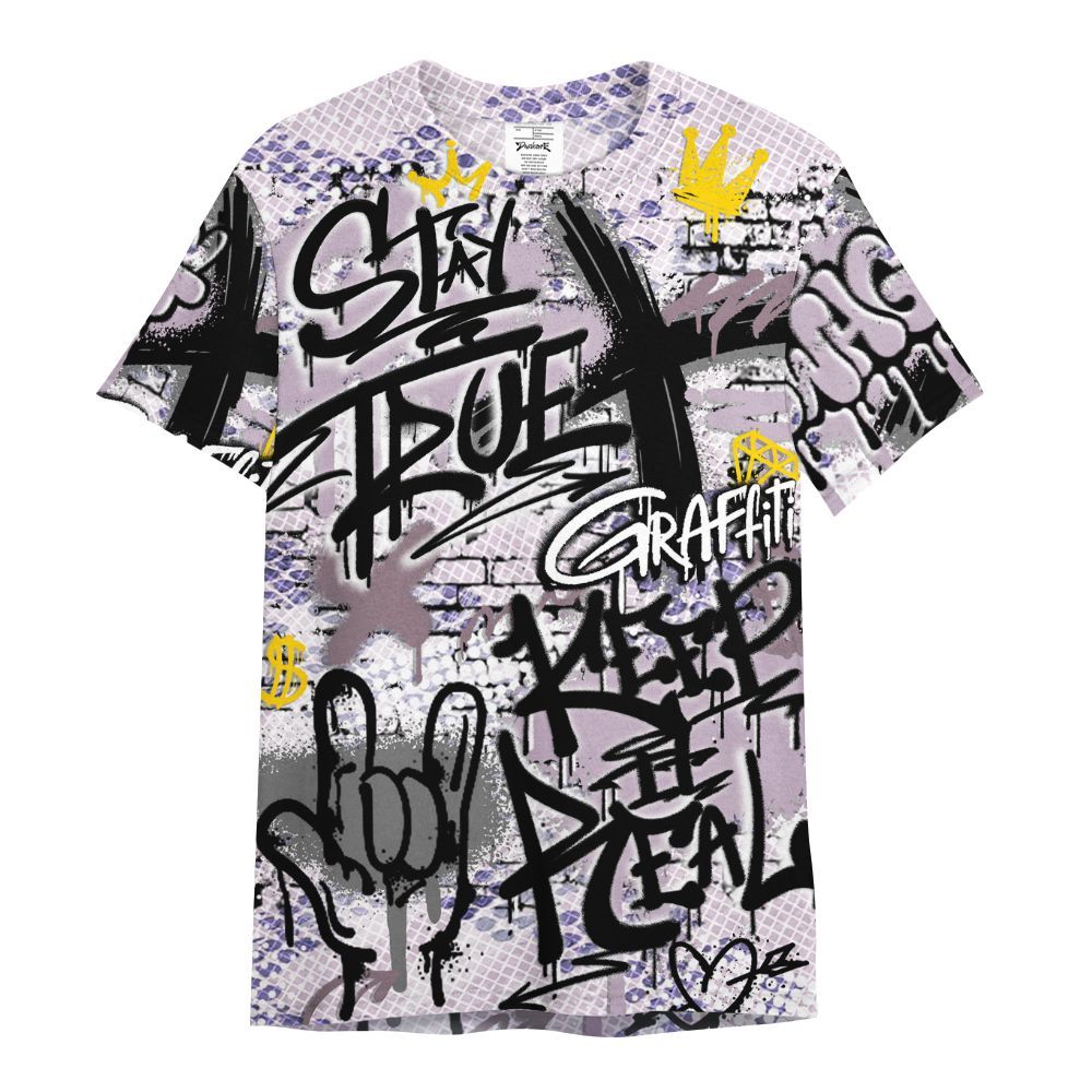 Shirt To Match Air Force 1 Low Purple Snake - True It Real Graffiti Streetwear All Over Print